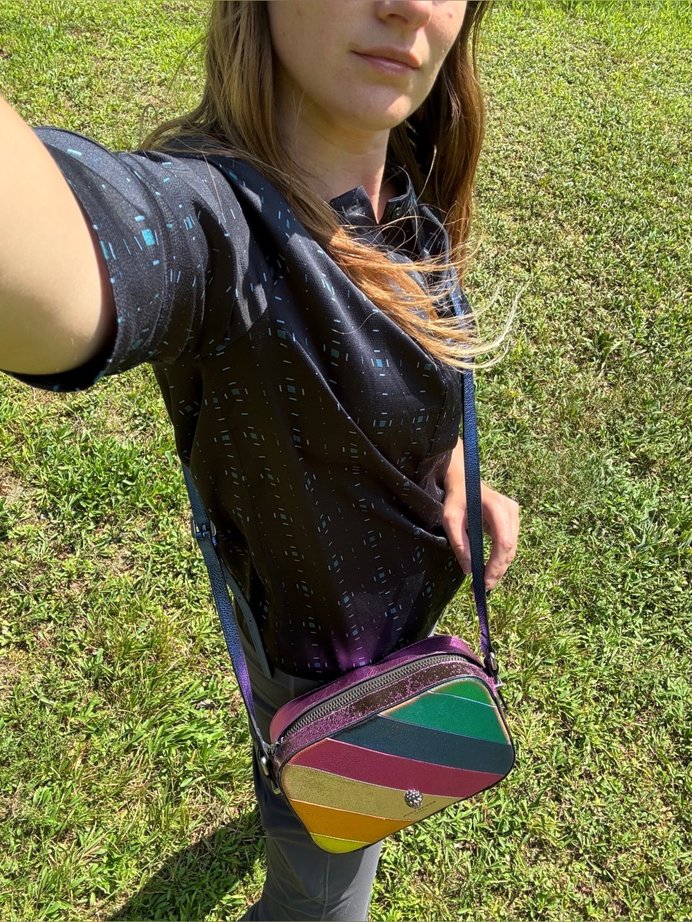 Kurt Geiger Rainbow Leather Crossbody Bag - Picture 4 of 17